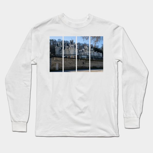 The Castel of Usse is a 15th-century castle in the Centre-Val de Loire. Sunny winter day Long Sleeve T-Shirt by fabbroni-art